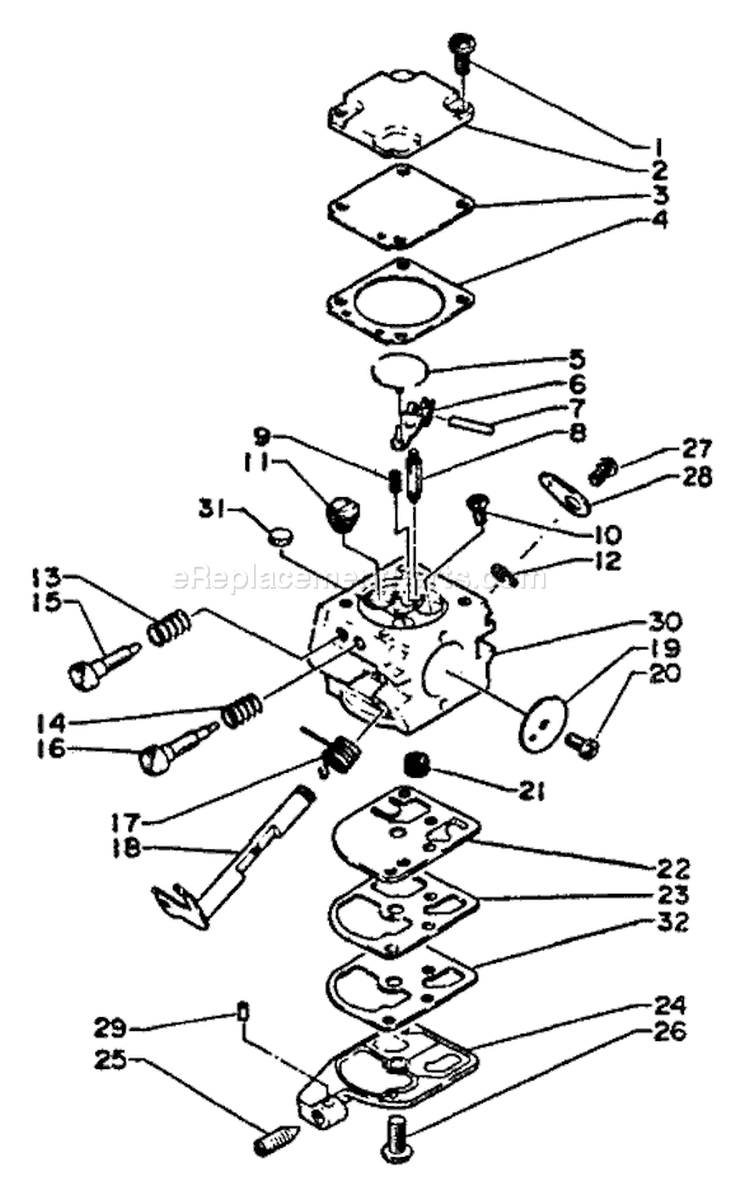 Page A Diagram and Parts List for 0000001 - 0008580 Echo Chainsaw