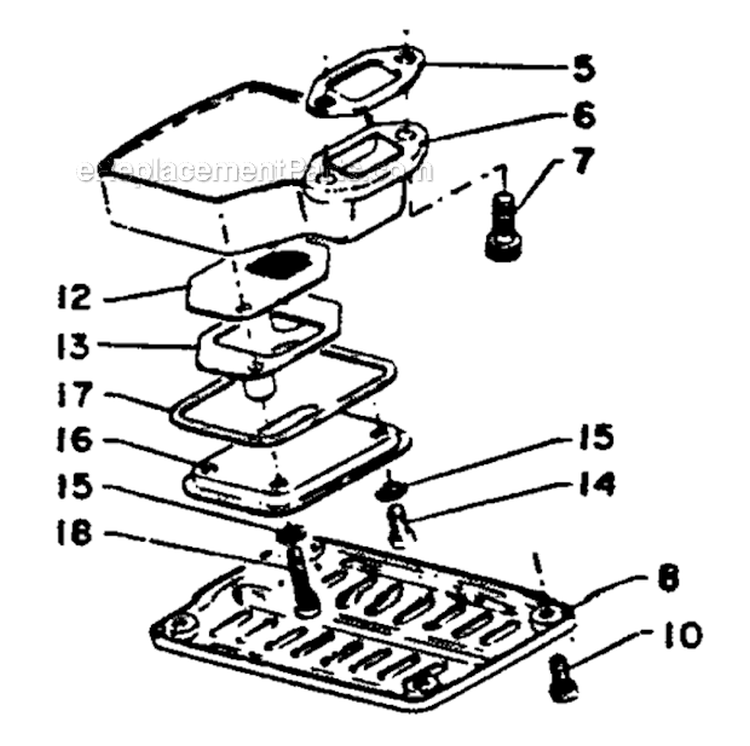 Page H Diagram and Parts List for  Echo Chainsaw