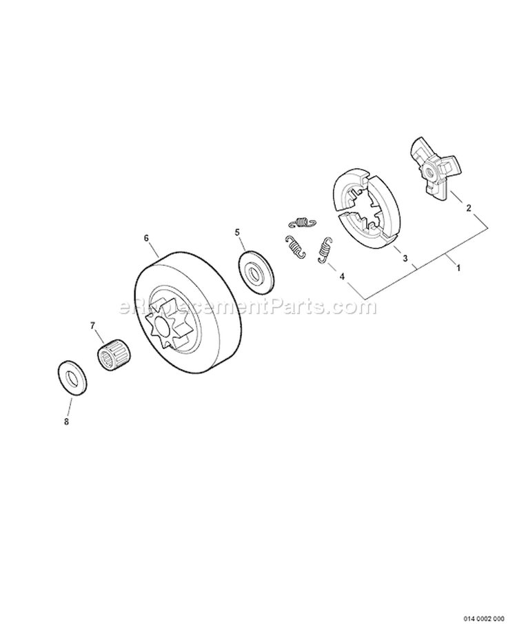 Page C Diagram and Parts List for C09513001001 - C09513999999 Echo Chainsaw