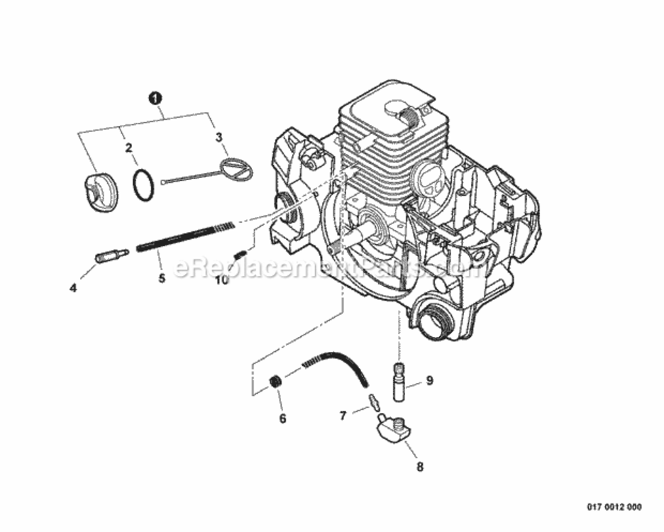 Auto-Oiler Diagram and Parts List for C19813001001 - C19813999999 Echo Chainsaw