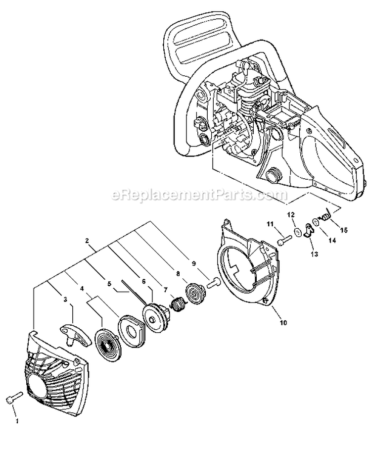 Starter Diagram and Parts List for C09212001001 - C09212999999 Echo