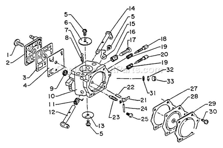Page A Diagram and Parts List for  Echo Chainsaw