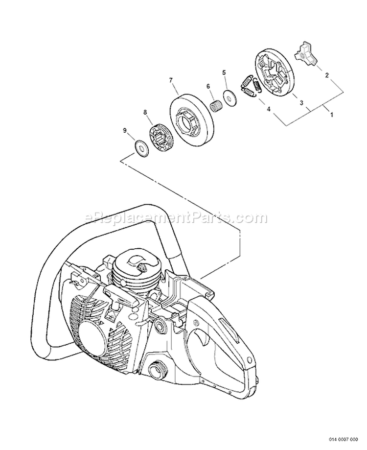 Page D Diagram and Parts List for C02904001001 - C02904999999 Echo