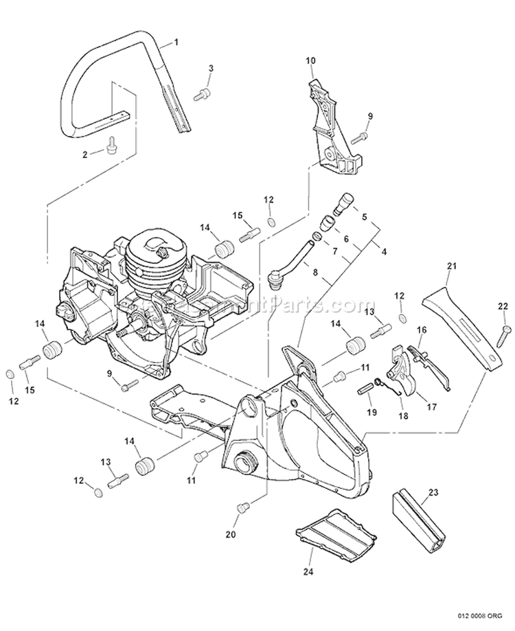 Page H Diagram and Parts List for C02904001001 - C02904999999 Echo