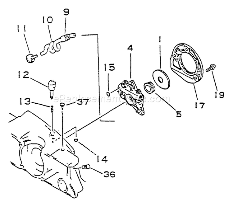Page F Diagram and Parts List for After S/N 020977 Echo Chainsaw