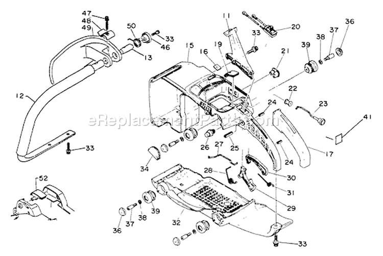 Page G Diagram and Parts List for  Echo Chainsaw