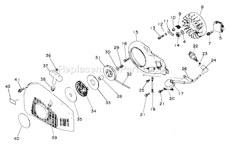 Page I Diagram and Parts List for  Echo Chainsaw