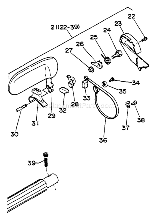 Chain_Brake Diagram and Parts List for  Echo Chainsaw