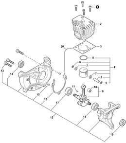 Part Location Diagram of A101000720 Echo Ring, Piston
