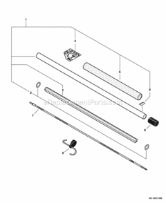 Main_Pipe_Assembly_Driveshaft Diagram and Parts List for  Echo Pole Saw