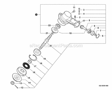 Gear_Case Diagram and Parts List for  Echo Brush Cutter