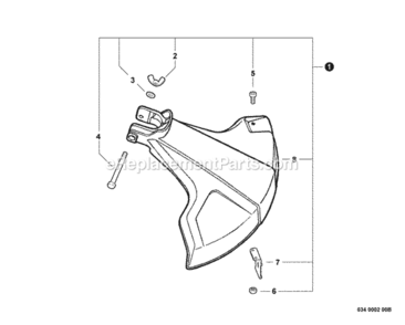 Debris_Shield_-_Plastic Diagram and Parts List for  Echo Trimmer