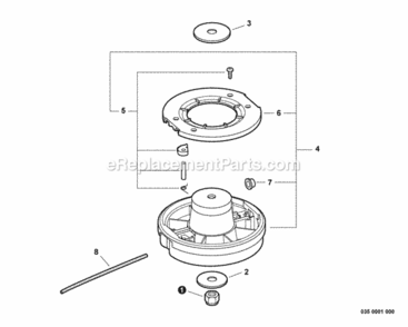 Rapid_Loader_Head Diagram and Parts List for  Echo Trimmer