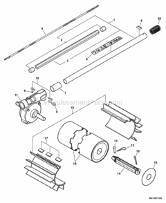 Pro_Paddle_Attachment Diagram and Parts List for  Echo Trimmer