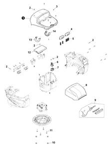 Power Head Diagram and Parts List for 405LMS000001 - 405LMS999999 Echo Lawn Mower
