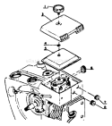 Page A Diagram and Parts List for 17501 - 30500 Echo Chainsaw