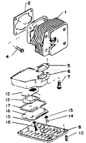 Page F Diagram and Parts List for After S/N 64671 Echo Chainsaw