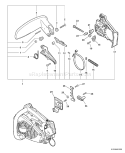 Page B Diagram and Parts List for C04212001001 - C04212999999 Echo Chainsaw