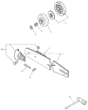 Page C Diagram and Parts List for Type 1 -001001 - 025666 Echo Chainsaw