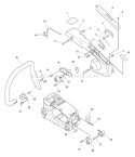 Page G Diagram and Parts List for 02001001-02006473 Echo Chainsaw