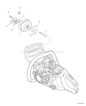 Page F Diagram and Parts List for 10001001 - 10002200 Echo Chainsaw