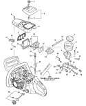 Intake, Cylinder Cover, Ignition Switch, Fuel System Diagram and Parts List for C09212001001 - C09212999999 Echo