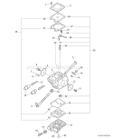 Page B Diagram and Parts List for 08007505 - 08999999 Echo Chainsaw