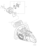 Page G Diagram and Parts List for 08007505 - 08999999 Echo Chainsaw