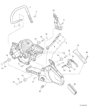 Page H Diagram and Parts List for 08007505 - 08999999 Echo Chainsaw