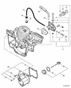 Part Location Diagram of C022000030 Echo Auto-oiler Assy