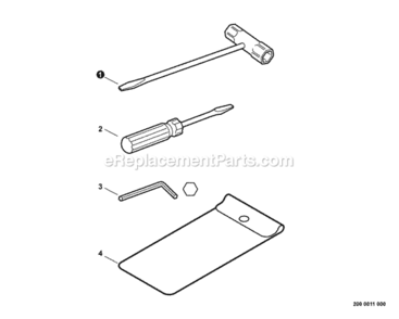 Tools Diagram and Parts List for C10712001001 - C10712999999 Echo Chainsaw
