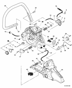 Handles_Oil_System Diagram and Parts List for C10712001001 - C10712999999 Echo Chainsaw