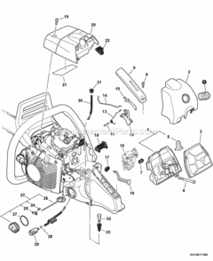 Intake_Throttle_Control_Fuel_System Diagram and Parts List for C10712001001 - C10712999999 Echo Chainsaw