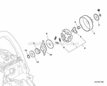 Part Location Diagram of V307000510 Echo Washer - 10