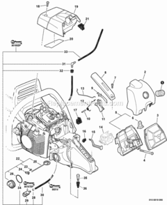 Intake_Throttle_Control_Fuel_System Diagram and Parts List for C26813001001 - C26813999999 Echo Chainsaw