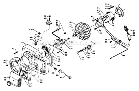 Air_Cleaner_Ignition_Starter Diagram and Parts List for  Echo Chainsaw