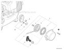 Starter Diagram and Parts List for P33612001001-P33612999999 Echo Chipper Shredder