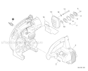 Engine Cover, Exhaust Diagram and Parts List for P33711001001-P33711999999 Echo Chipper Shredder