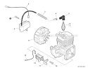 Ignition Diagram and Parts List for S08612001001-S08612999999 Echo Trimmer