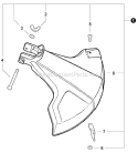 Debris Shield Plastic Diagram and Parts List for S08612001001-S08612999999 Echo Trimmer