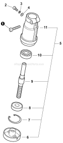 Page J Diagram and Parts List for S09812001001-S09812999999 Echo Trimmer