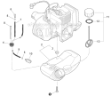 Fuel System Diagram and Parts List for S09911001001-S09911999999 Echo Trimmer