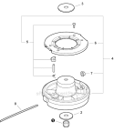 Rapid Loader Head Diagram and Parts List for S53912001001-S53912999999 Echo Trimmer