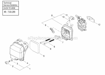 Air_Filter Diagram and Parts List for  Echo Edger