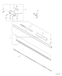 3 Foot Extension Diagram and Parts List for S59511001001-S59511003000 Echo Trimmer