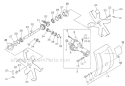 Cultivator Attachment Diagram and Parts List for S59511001001-S59511003000 Echo Trimmer