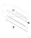 Power Pruner Attachment - Main Pipe, Driveshaft, Guide Bars, And Chains Diagram and Parts List for S59511001001-S59511003000 Echo Trimmer