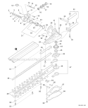Articulating Hedge Trimmer - Gear Case, Blades Sn: S067001001-S067013554 Diagram and Parts List for S59511001001-S59511003000 Echo Trimmer