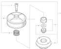 Page AW Diagram and Parts List for S59511001001-S59511003000 Echo Trimmer