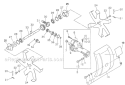 Tiller - Cultivator Attachment Diagram and Parts List for S59511003001-S59511999999 Echo Trimmer
